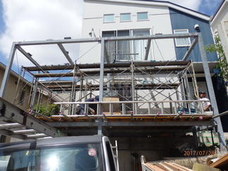 構造部分の鉄骨はそのまま利用