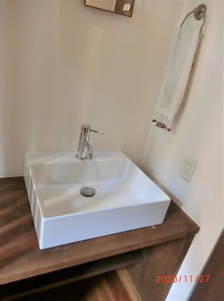 洗面ボウルも交換しました