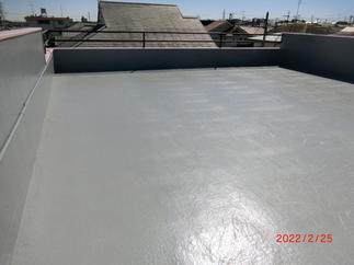 屋上もツヤツヤです