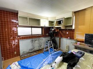 施工中　キッチン
