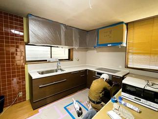 施工中　キッチン