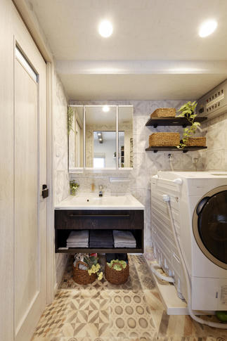 自由にコーディネートしたくなる洗面スペース 