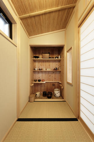 夢がかなった風情ある茶事の準備スペース