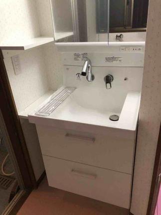 洗面所交換工事 LIXIL ピアラ W600H1780