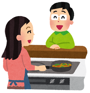 対面キッチンいらすとや