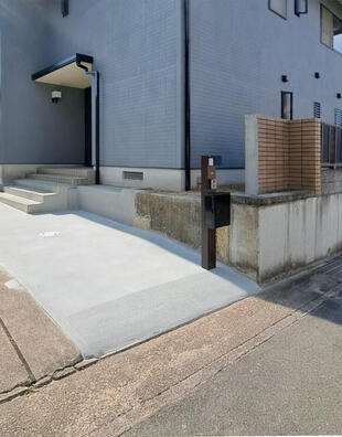 オープン外構にして使い易く