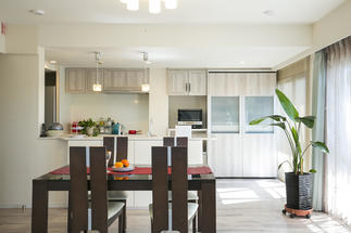 家事をしながらLDKが見渡せる対面キッチン