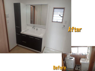 【Before～After】洗面化粧室　～洗面化粧台 L.C（エルシィ）～