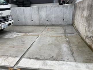 土間コンクリート水切り改修