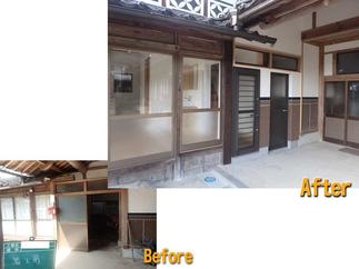 【Before～After】出入口を2つに分けました