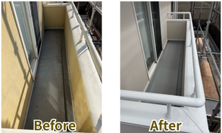 ベランダのBefore→After
