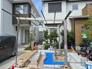 カーポート躯体、組立