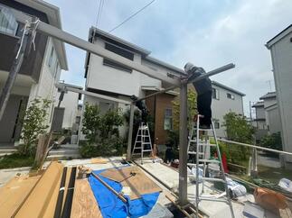 カーポート躯体、組立