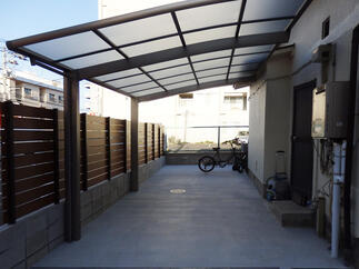 After：新たにカーポートとして生まれ変わりました。