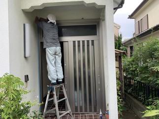 額縁取付+シール打ち