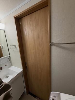 洗面台交換・入口アウトセット引戸