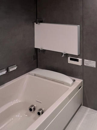 お湯の流れをコントロールする「S」リラックステクノロジー。