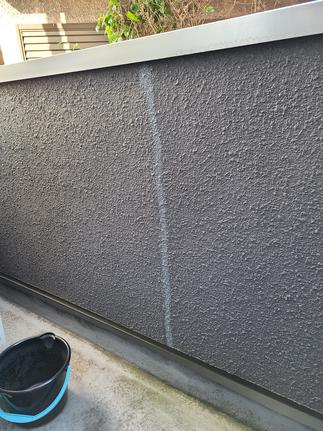 2階ベランダ壁補修