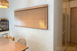 After 開口はブラインドで、入り口は透明な引き戸で火を使うキッチンに猫ちゃんが入れない様に！