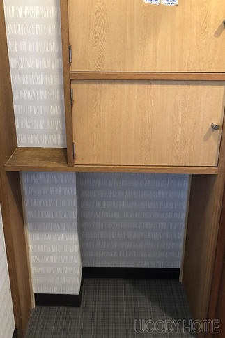 収納棚は既存を活かしてコストを抑えます