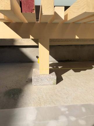 途中経過　束石の設置