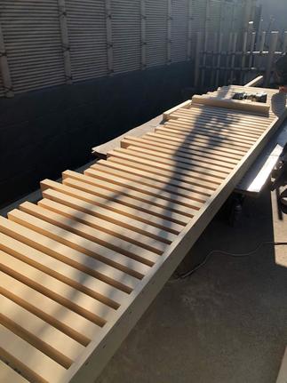 途中経過　濡れ縁製作中