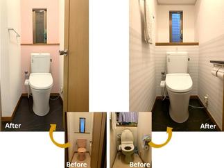 【1階、2階のトイレも素敵に変身♪】