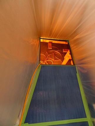 ③養生をした床下点検口です。