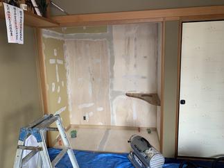 工事中（クロス下地完了）