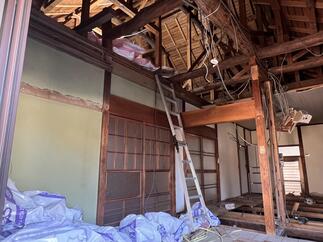 ダイニングキッチン断熱工事風景