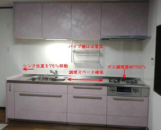 キッチンワークトップ・パイプ棚