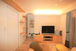 キャットウォークのあるリビング