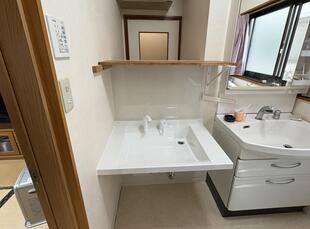 【島根県出雲市　O様邸】動きやすい、使いやすい。ストレスフリーな洗面化粧台に！