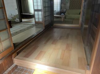 玄関ホール床下補強