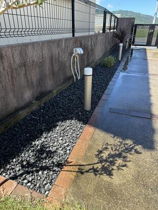 【日高町】エクステリア、アプローチ照明リフォーム