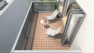 【特徴②】バルコニーが広々とした憩いの空間に