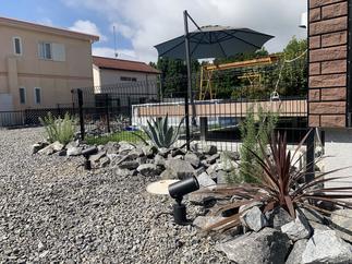 ゴツゴツとしたロックに合う植物をチョイス。