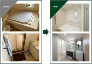 水まわりの段差を無くし、リフレッシュ！