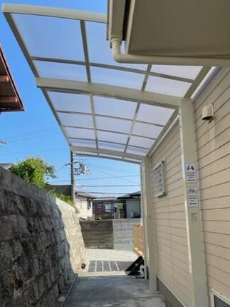 濡れずに通れる快適動線、暮らしにプラス。