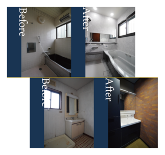 浴室＆洗面　施工前後写真