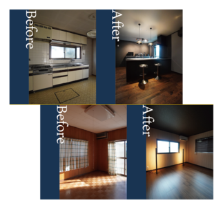 キッチン＆主寝室　施工前後写真