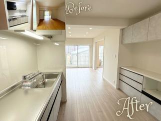 明るく開放的になったリビングダイニングキッチン