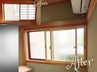 寝室窓にインプラス