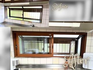 キッチン窓にインプラス