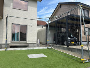 【千歳市｜外構工事】サッカー用ゴールネットを設置！