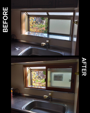 【キッチン窓にインプラス設置で快適アップ！】