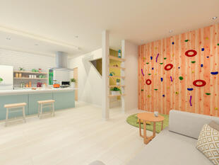 冬でも裸足で 思いきり遊べる空間